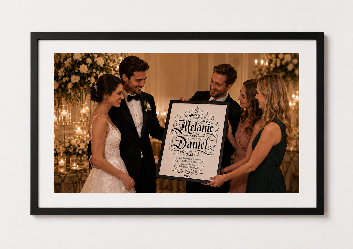Individuelles Hochzeitsbild in DIN A3 als Geschenk zur Hochzeit