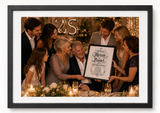 Personalisiertes Hochzeitsjubiläumsbild als Geschenk zur Silberhochzeit